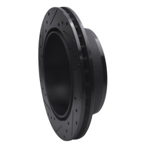 Chevrolet Express 3500 Brake Rotor (1) - Rear Right - R1 Concepts - Drilled & Slotted - Black - `99-`25